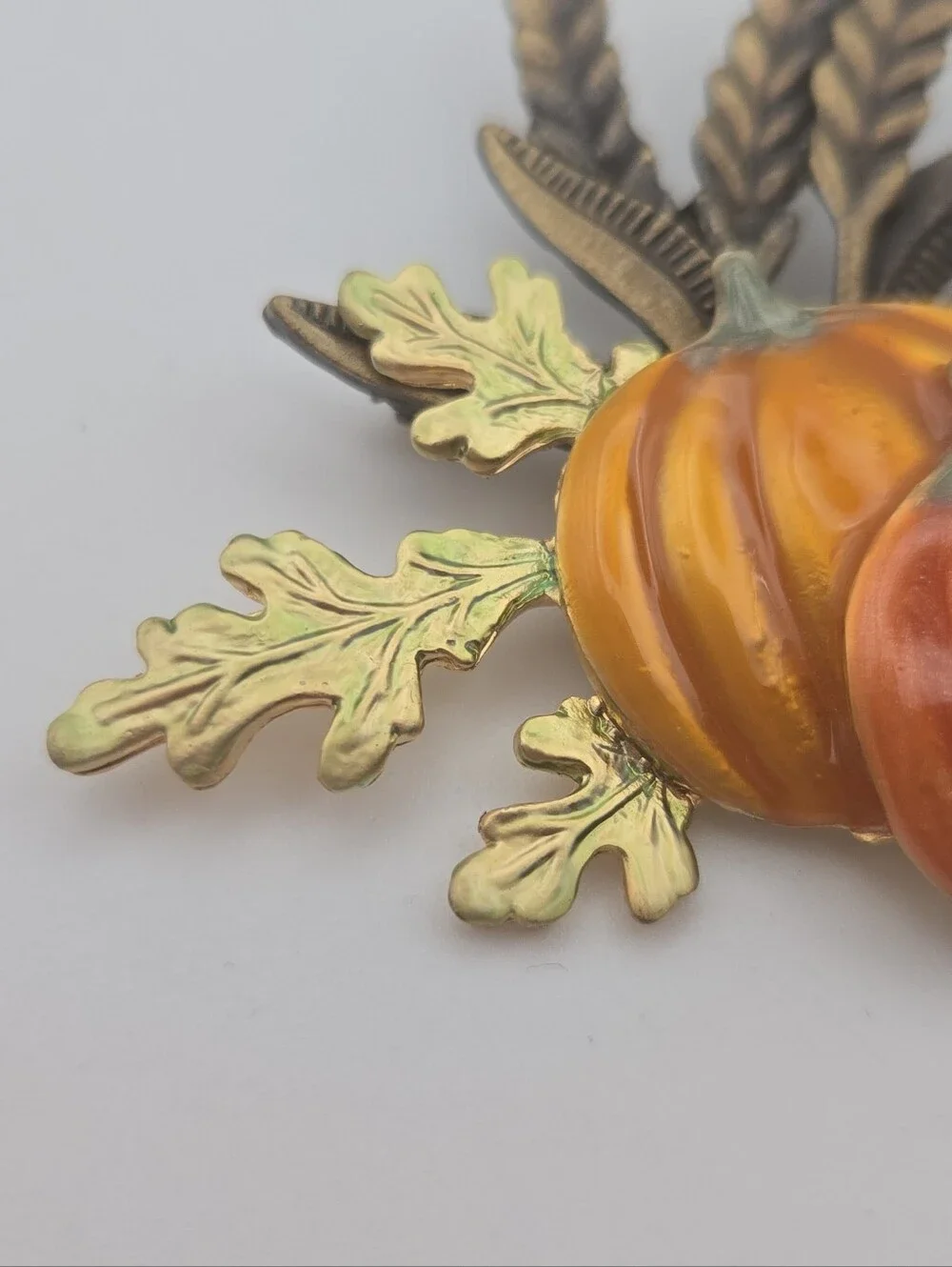 Vintage KC Pumpkin Harvest Brooch Pin